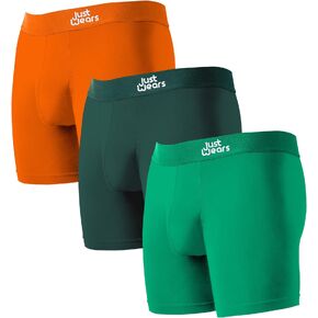 JustWears Boxer Briefs - Pack of 3 | Anti Chafing, No Ride Up, Organic Underwear for Men | For Everyday Wear or Sports