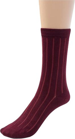 Silky Toes Mens Bamboo Ribbed Dress Crew Socks 3 or 6 Pairs Calf Socks in Kuwait