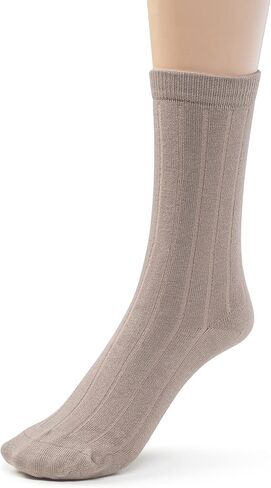 Silky Toes Mens Bamboo Ribbed Dress Crew Socks 3 or 6 Pairs Calf Socks in Kuwait