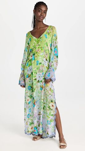 قفطان Laya النسائي من Hemant and Nandita مع فتحة مطبوعة in Kuwait