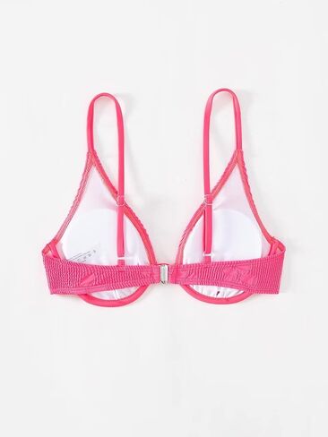 Falainetee Women's Bathing Suit Floral Pattern Underwire Swimsuit Bikini Top in Kuwait