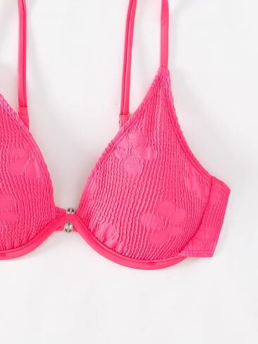 Falainetee Women's Bathing Suit Floral Pattern Underwire Swimsuit Bikini Top in Kuwait