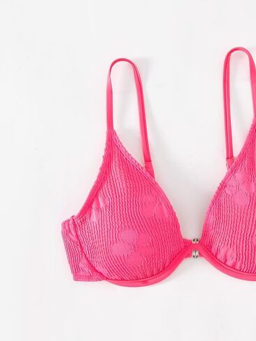 Falainetee Women's Bathing Suit Floral Pattern Underwire Swimsuit Bikini Top in Kuwait