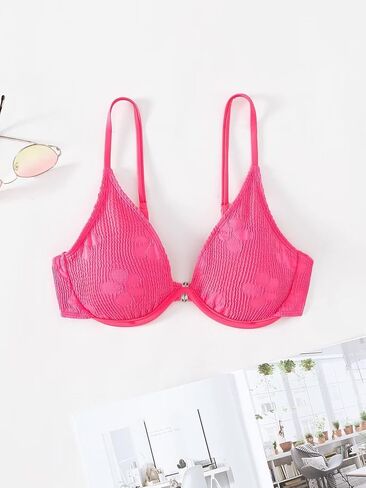 Falainetee Women's Bathing Suit Floral Pattern Underwire Swimsuit Bikini Top in Kuwait