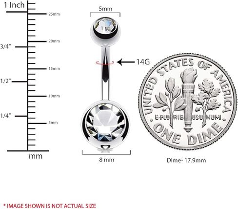 مجموعة حلقات زر البطن المكونة من 18 قطعة من BodyJ4You - 14 جرام من الفولاذ المقاوم للصدأ الجراحي متعدد الألوان - كريستالات تشيكوسلوفاكيا اللامعة باللون الوردي المائي الأسود - حزمة إضافية بديلة - مجوهرات ثقب الجسم للنساء والفتيات in Kuwait