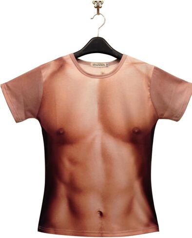 تي شيرت Thuizen الرجالي ثلاثي الأبعاد ذو العضلات العارية المضحكة in Kuwait