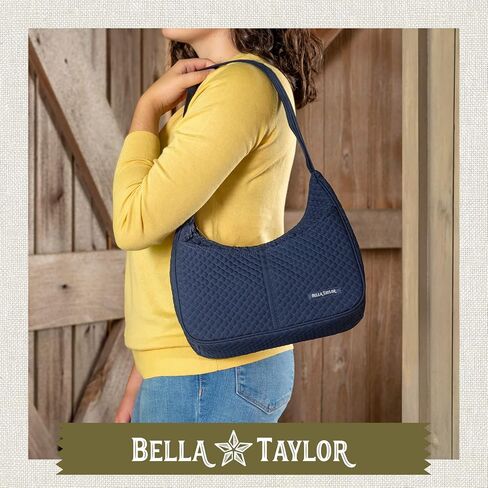 Bella Taylor Blakely Hobo Shoulder Bag for Women | Lightweight Multi Compartment Purse with Pockets in Kuwait