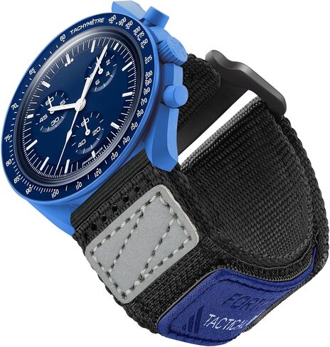 حزام ساعة القمر من النايلون سريع التحرير 20 ملم من ريتشي للرجال أوميغا × حزام سواتش متوافق مع أوميغا سبيدماستر/ سيماستر/ ريلماستر/ مهمة إلى القمر/ ميركوري/ الشمس/ المريخ/ الأرض/ المشتري/ نبتون/ بلوتو، أسود/ أزرق داكن/ أخضر / برتقالي/ أحمر in Kuwait