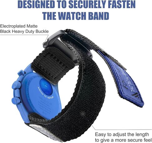 حزام ساعة القمر من النايلون سريع التحرير 20 ملم من ريتشي للرجال أوميغا × حزام سواتش متوافق مع أوميغا سبيدماستر/ سيماستر/ ريلماستر/ مهمة إلى القمر/ ميركوري/ الشمس/ المريخ/ الأرض/ المشتري/ نبتون/ بلوتو، أسود/ أزرق داكن/ أخضر / برتقالي/ أحمر in Kuwait