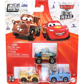 ديزني مجموعة افلام ميني ريسرز من كارز اون ذا رود مكونة من 3 قطع مع بريزيدنت ماتر، نائب هازارد لايتنينغ ماكوين وايفي، GKG01 in Kuwait