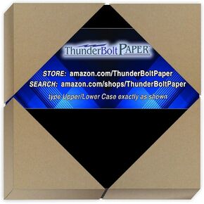 150 Dark Black Smooth Card/Cover Sheets - 4" X 4" (4X4 Inches) Small Square Size - 80# (80 lb/Pound) - Cover Weight Fine Paper for Quality Results on a Smooth Finish
