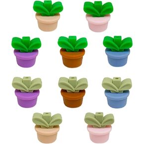 10 PCS Grass Leaf Shapes Charms,Plant Silicone Focal Character Beads Spacer Beads for Pens DIY Jewelry Keychain Bracelet Making in Saudi Arabia