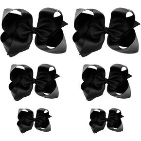 HLIN Toddler Girls 6PCS Hair Bow Clips Matching American Girls Doll & Girls (6inch ×2, 4.5inch ×2, 3inch ×2)… in Saudi Arabia