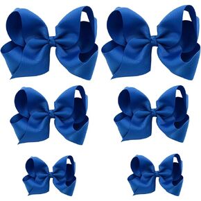 HLIN Toddler Girls 6PCS Hair Bow Clips Matching American Girls Doll & Girls (6inch ×2, 4.5inch ×2, 3inch ×2)… in Kuwait