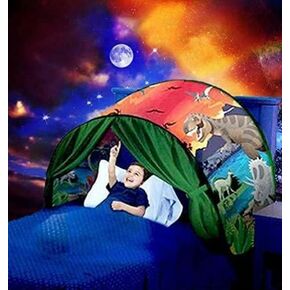 YOVECATHOU Bed Tents Fantasy Fun Foldable Play Pop up Outdoor Indoor Dream Twin Size ,Magic Playhouse Princess Secret Castle ,Birthday for Girls Kids Baby (Horse)
