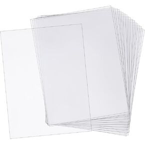 AHANDMAKER 20 Pcs Clear Polystyrene Flexible Plastic Board Sheet, 8 x 11 inch Clear Plastic Sheet with Protective Paper for Craft, Windows, Picture Frames, DIY Display Projects in Saudi Arabia