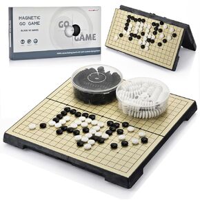 مجموعة ألعاب QuadPro 19x19 Go Board مع لوحة قابلة للطي محمولة جديدة للسفر (12.36 بوصة) وأحجار بلاستيكية مغناطيسية للأطفال والكبار in Kuwait