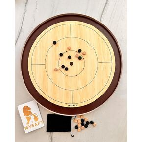 Crokinole Board Official Tournament Size Wooden Tabletop Game Set NCA Style by Mysafy for Beginners in Saudi Arabia