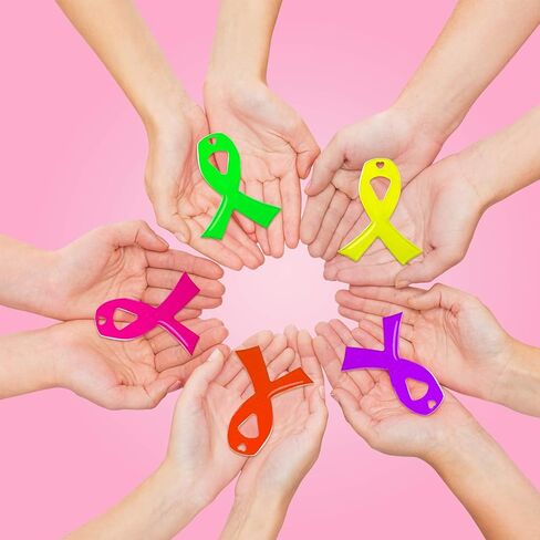 2 Pieces Ribbon Silicone Keychain Mold Silicone Awareness Keychain Mold with Hole Breast Cancer Awareness Keychain Fondant Mold for DIY Cupcake Chocolate Ice Cube Pudding Soap Clay Crafts in Saudi Arabia