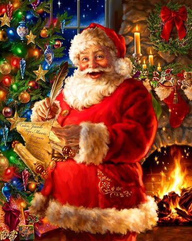 Springbok - Checking it Twice - 500 Piece Jigsaw Puzzle- Santa Checking his Holiday List in Saudi Arabia