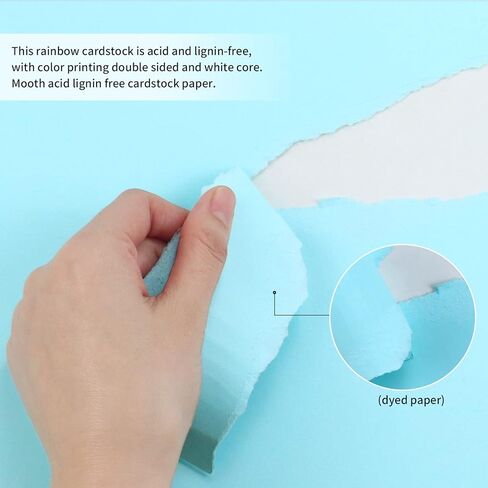 WYKOO 60 Sheets 12x12 Colorful Cardstock 200GSM, 20 Assorted Colors, Premium Thick Card Stock for DIY Art, Scrapbook, Paper Crafting,School Supplies in Kuwait