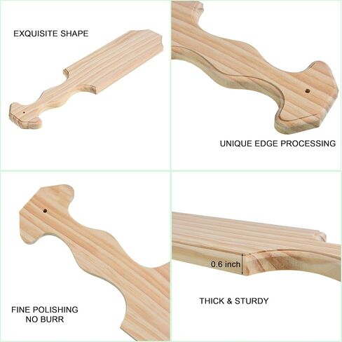 مجداف نسائي خشبي 17 انش، مجداف يوناني من الخشب الصلب غير المصقول in Kuwait