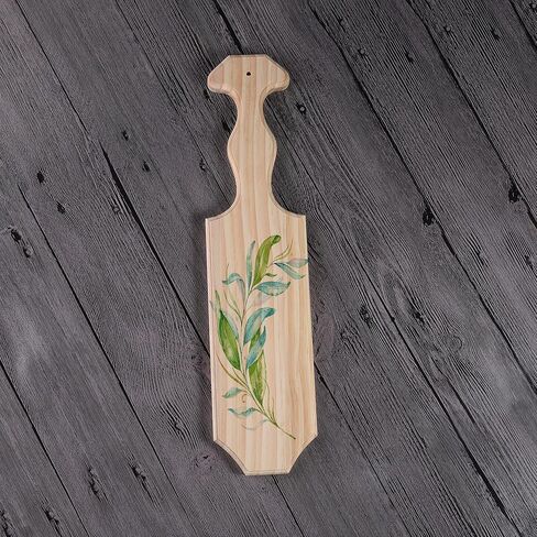 مجداف نسائي خشبي 17 انش، مجداف يوناني من الخشب الصلب غير المصقول in Kuwait