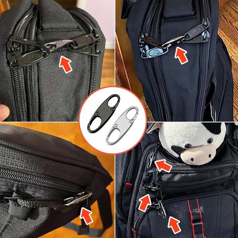 مشبك سحاب لمنع السرقة، استبدال سحب سحاب مزدوج الفتح، موصلات سحاب قابلة للفصل قفل بسحاب - فضي 4 قطع in Kuwait