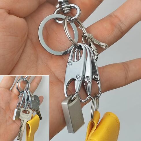 مشبك سحاب لمنع السرقة، استبدال سحب سحاب مزدوج الفتح، موصلات سحاب قابلة للفصل قفل بسحاب - فضي 4 قطع in Kuwait