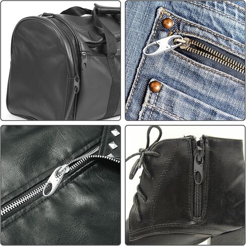 مشبك سحاب لمنع السرقة، استبدال سحب سحاب مزدوج الفتح، موصلات سحاب قابلة للفصل قفل بسحاب - فضي 4 قطع in Kuwait