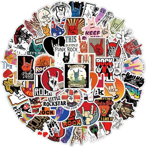 64 جهاز كمبيوتر شخصى ملصقات الصخور الكرتون الكتابة على الجدران جماليات الفينيل الشارات للماء للأطفال البالغين المراهقين لحفلة عيد ميلاد لوازم الديكور الهدايا لخوذة الكمبيوتر المحمول زجاجة مياه يومية سكرابوكينغ in Kuwait