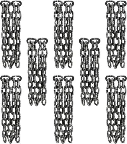 8 Pack 6 Feet Halloween Chains Plastic Prison Chain Props for Halloween Haunted House Decoration Cosplay Supplies in Saudi Arabia