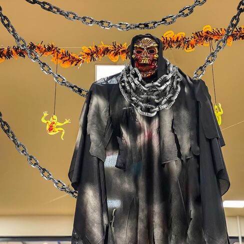8 Pack 6 Feet Halloween Chains Plastic Prison Chain Props for Halloween Haunted House Decoration Cosplay Supplies in Saudi Arabia