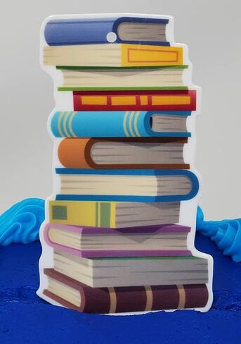 مجموعة غلاف كعكة عيد الميلاد مكونة من 7 قطع من Bookworm Book Lover Reader (تصميم فريد) in Saudi Arabia
