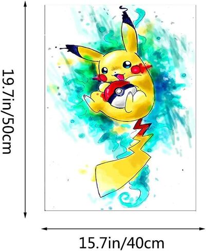 مطبوعات يدوية كيميلي بأرقام للبالغين والأطفال بوكيمون الطلاء حسب الأرقام DIY طلاء بيكاتشو أكريليك بالألوان حسب الأرقام مجموعة الرسم الرئيسية جدار غرفة المعيشة غرفة النوم ديكور بيكاتشو in Kuwait