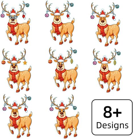 24 ورقة من ملصقات ألعاب حفلات عيد الميلاد، اصنع وجه رجل الثلج الخاص بك على شكل حيوان الرنة ملصقات شخصيات عيد الميلاد، مزيج وتطابق أوراق الملصقات أنشطة عيد الميلاد للأطفال الأولاد والبنات in Kuwait