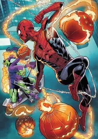 Buffalo Games - Marvel - Spider-Man vs. Green Goblin - أحجية الصور المقطوعة 500 قطعة للبالغين، ألغاز تحدي مثالية ليالي الألعاب - الحجم النهائي 21.25 × 15.00 in Saudi Arabia