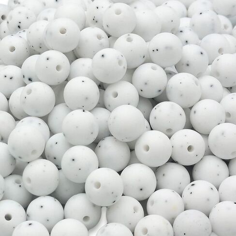 DIYOMR 100Pcs Silicone Beads, Single Color Beads Silicone Round Beads Rubber Craft Beads Bracelet Necklace Beads for Keychain Jewelry Lanyard DIY Crafts Making (12mm,Azure) in Saudi Arabia