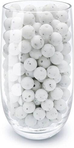 DIYOMR 100Pcs Silicone Beads, Single Color Beads Silicone Round Beads Rubber Craft Beads Bracelet Necklace Beads for Keychain Jewelry Lanyard DIY Crafts Making (12mm,Azure) in Saudi Arabia