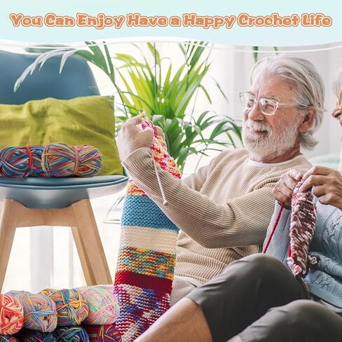 بوبيتي مجموعة خيوط كروشيه من قطن الحليب، مجموعة خيوط كروشيه بالوان مختلطة من 8 قطع، خيوط ناعمة للكروشيه، مجموعة حياكة من قطن الكروشيه، مع ابر غزل وعلامات خياطة وابرة لتحديد موضع الالوان in Kuwait