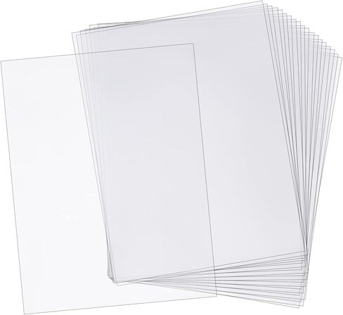AHANDMAKER 20 Pcs Clear Polystyrene Flexible Plastic Board Sheet, 8 x 11 inch Clear Plastic Sheet with Protective Paper for Craft, Windows, Picture Frames, DIY Display Projects in Saudi Arabia