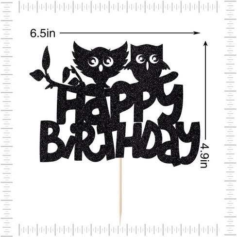 Crseniny Owl Cake Topper，Happy Birthday Sign Owl Cake Decorations，Kids Boy Girl Birthday Baby Shower 1st Bday Party Decorations Owl Animal Themed Birthday Party Supplies in Kuwait
