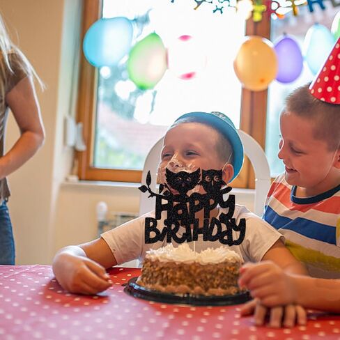 Crseniny Owl Cake Topper，Happy Birthday Sign Owl Cake Decorations，Kids Boy Girl Birthday Baby Shower 1st Bday Party Decorations Owl Animal Themed Birthday Party Supplies in Kuwait