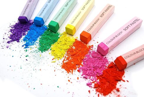 COLOUR BLOCK 24pc Assorted Soft Pastels Art Set | Chalk Pastels Ideal for Artists, Students and Beginner, Kids and Adults of any Age in Kuwait