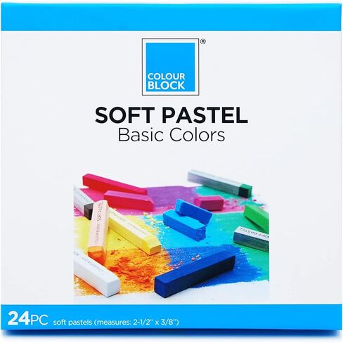 COLOUR BLOCK 24pc Assorted Soft Pastels Art Set | Chalk Pastels Ideal for Artists, Students and Beginner, Kids and Adults of any Age in Kuwait