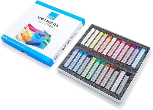 COLOUR BLOCK 24pc Assorted Soft Pastels Art Set | Chalk Pastels Ideal for Artists, Students and Beginner, Kids and Adults of any Age in Kuwait