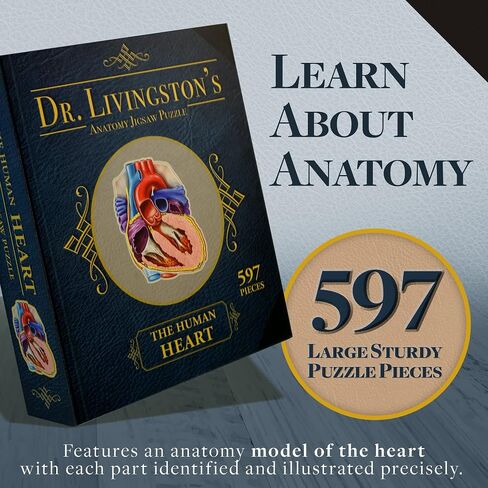 Dr. Livingston's Human Eye Anatomy Puzzle - A Medically Accurate Jigsaw Puzzle of The Human Eye - Educational Science Puzzles and Unique Gifts for Eye Doctors, Nurses and Medical Students in Saudi Arabia