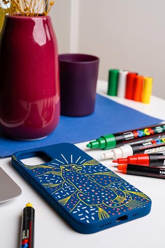 Posca PC-1M Water Based Permanent Marker Paint Pens. Extra Fine Tip for Art & Crafts. Multi Surface Use On Wood Metal Paper Canvas Cardboard Glass Fabric Ceramic Rock Stone Pebble Porcelain. Set of 8 in Saudi Arabia