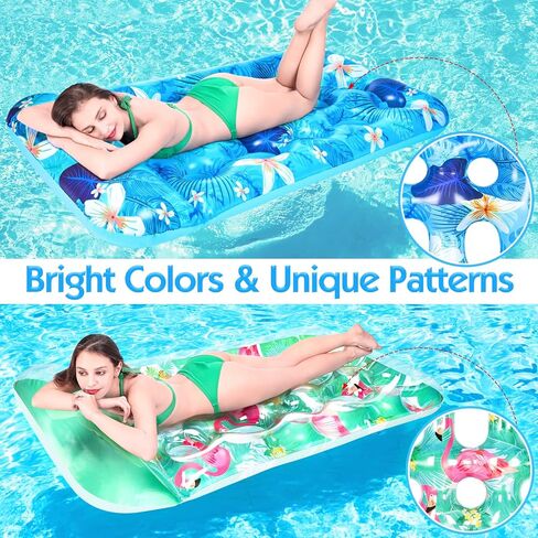 racpnel 2 حزمة تجمع يطفو طوافات حمام السباحة للبالغين، صالة حمام سباحة قابلة للنفخ مع مسند للرأس، عوامات حمام سباحة كبيرة جدًا، عوامات حمام سباحة للتبريد للدباغة، عوامات للبالغين لشاطئ بحيرة حمام السباحة in Kuwait