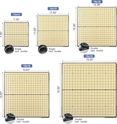 مجموعة ألعاب QuadPro 19x19 Go Board مع لوحة قابلة للطي محمولة جديدة للسفر (12.36 بوصة) وأحجار بلاستيكية مغناطيسية للأطفال والكبار in Kuwait